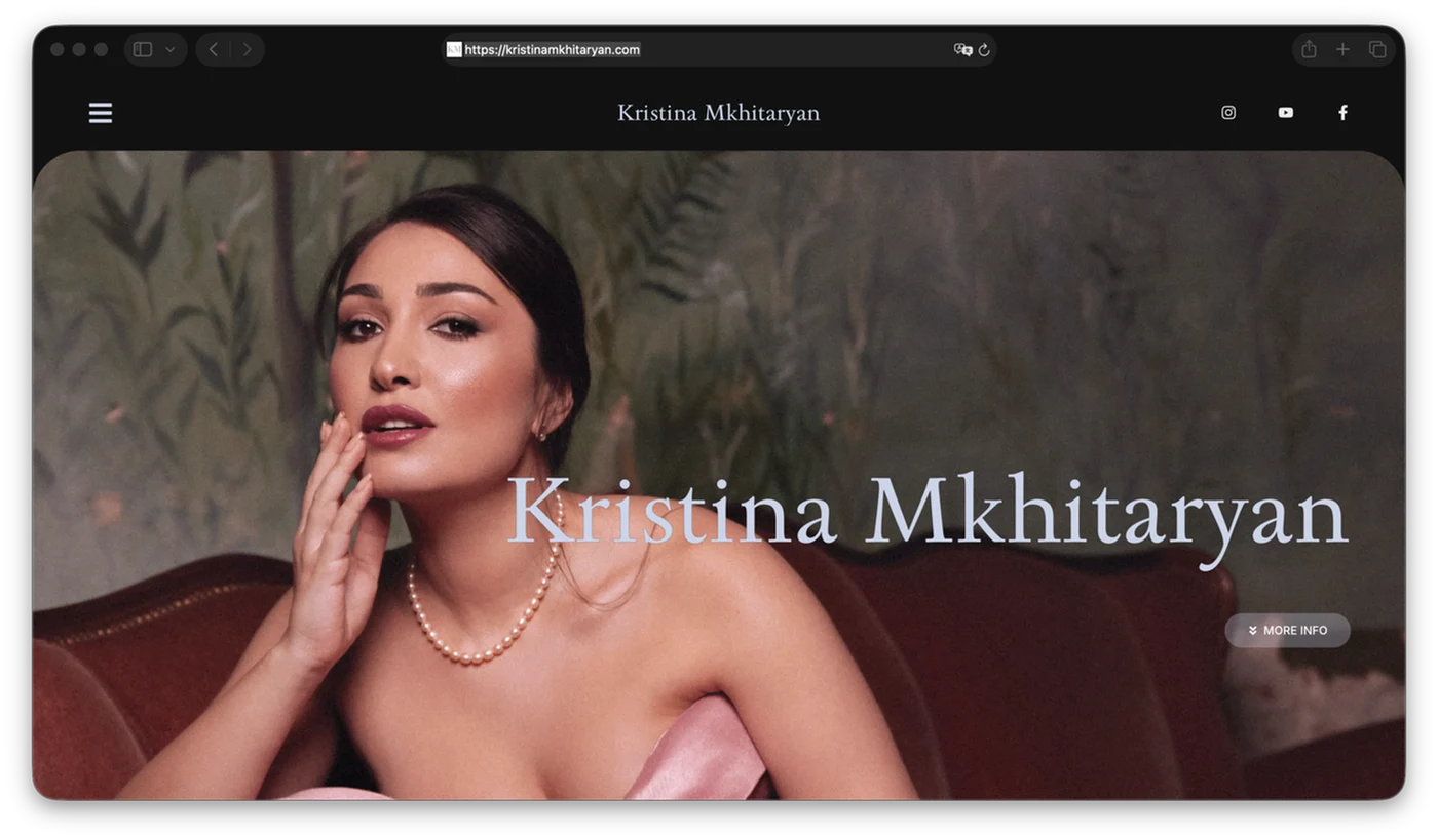 сайт для звезды оперы создание сайтов